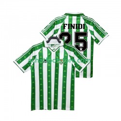 Maillot Real Betis FINIDI 25 Rétro Domicile Tenue pour Homme 1996 2004 Manche Courte