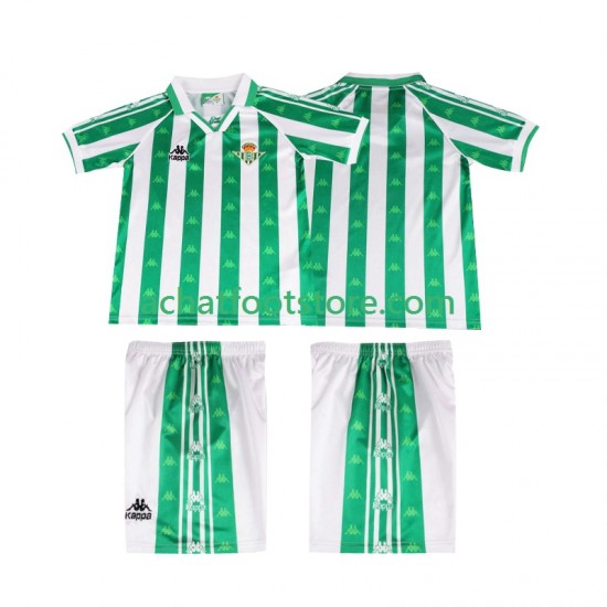 Maillot Real Betis Rétro Domicile Tenue pour Enfant 1996 2004 Manche Courte
