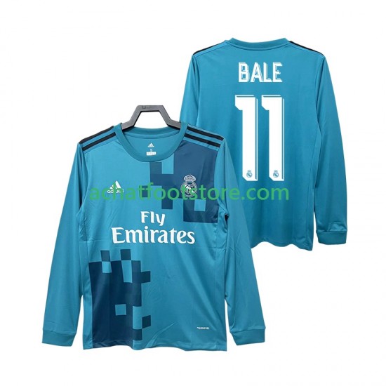 Maillot Real Madrid BALE 11 Rétro 3ème Tenue pour Homme 2017 2018 Manche Longue