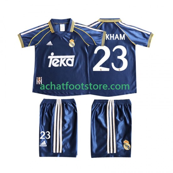 Maillot Real Madrid BECERHAM 23 Rétro 3ème Tenue pour Enfant 1988 2002 Manche Courte