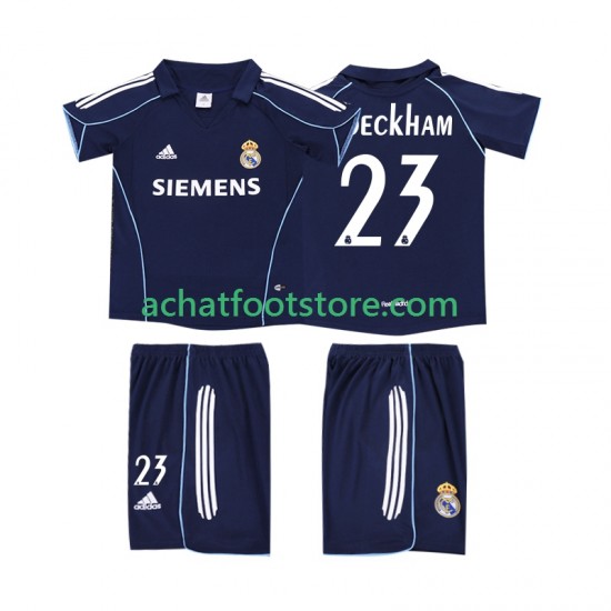 Maillot Real Madrid BECKHAM 23 Rétro Extérieur Tenue pour Enfant 1998 2006 Manche Courte