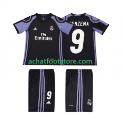 Maillot Real Madrid BENZEMA 9 Rétro 3ème Tenue pour Enfant 2016 2017 Manche Courte