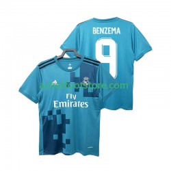 Maillot Real Madrid BENZEMA 9 Rétro 3ème Tenue pour Homme 2017 2018 Manche Courte