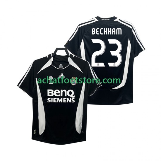 Maillot Real Madrid Beckham 23 Rétro 3ème Tenue pour Homme 2006 2007 Manche Courte