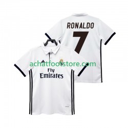 Maillot Real Madrid CRISTIANO RONALDO 7 Rétro Domicile Tenue pour Homme 2017 2018 Manche Courte