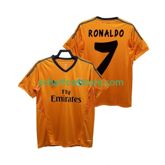 Maillot Real Madrid CRISTIANO RONALDO 7 Rétro 3ème Tenue pour Homme 2013 2014 Manche Courte