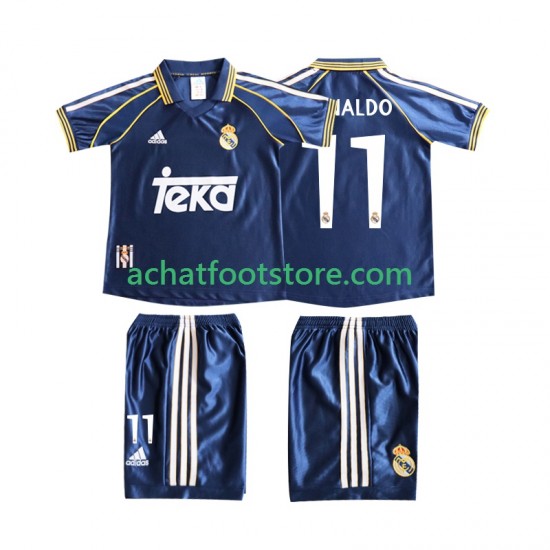 Maillot Real Madrid Cristiano Ronaldo 11 Rétro 3ème Tenue pour Enfant 1988 2002 Manche Courte