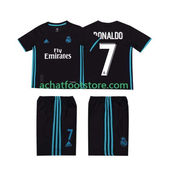 Maillot Real Madrid Cristiano Ronaldo 7 Rétro Extérieur Tenue pour Enfant 2017 2018 Manche Courte