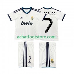 Maillot Real Madrid Cristiano Ronaldo 7 Rétro Domicile Tenue pour Enfant 2012 2013 Manche Courte