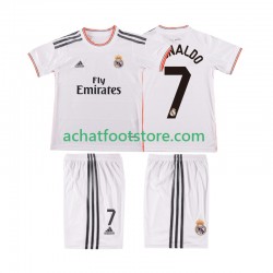 Maillot Real Madrid Cristiano Ronaldo 7 Rétro Domicile Tenue pour Enfant 2013 2014 Manche Courte
