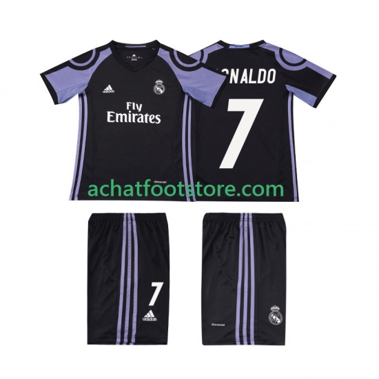 Maillot Real Madrid Cristiano Ronaldo 7 Rétro 3ème Tenue pour Enfant 2016 2017 Manche Courte