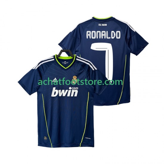 Maillot Real Madrid Cristiano Ronaldo 7 Rétro Extérieur Tenue pour Homme 2010 2011 Manche Courte