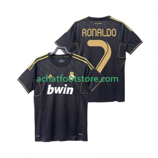 Maillot Real Madrid Cristiano Ronaldo 7 Rétro Extérieur Tenue pour Homme 2011 2012 Manche Courte