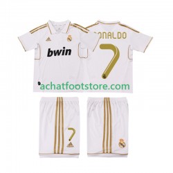 Maillot Real Madrid Cristiano Ronaldo 7 Rétro Domicile Tenue pour Enfant 2011 2012 Manche Courte