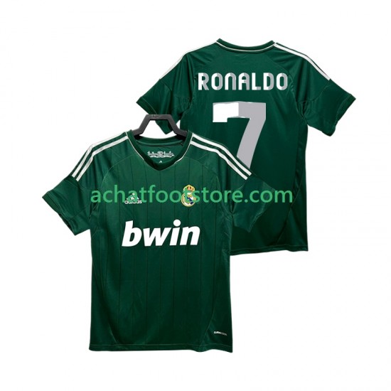 Maillot Real Madrid Cristiano Ronaldo 7 Rétro 3ème Tenue pour Homme 2012 2013 Manche Courte