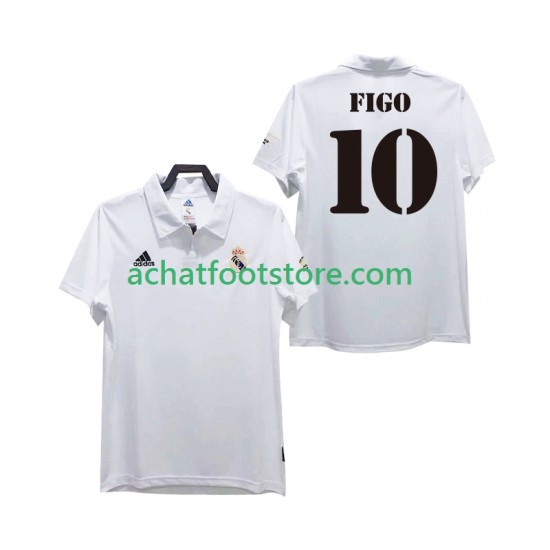 Maillot Real Madrid FIGO 10 Rétro Domicile Tenue pour Homme 2010 2008 Manche Courte