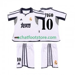 Maillot Real Madrid FIGO 10 Rétro Domicile Tenue pour Enfant 2011 2010 Manche Courte