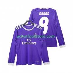 Maillot Real Madrid KROOS 8 Rétro Extérieur Tenue pour Homme 2016 2017 Manche Longue