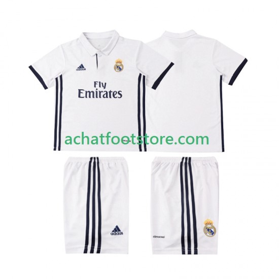 Maillot Real Madrid Rétro Domicile Tenue pour Enfant 2016 2017 Manche Courte