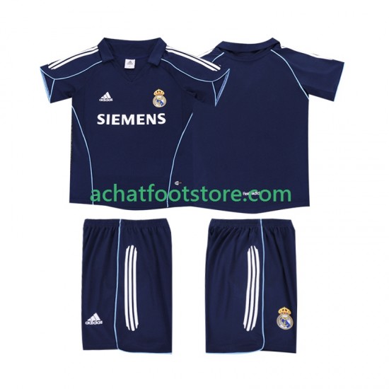 Maillot Real Madrid Rétro Extérieur Tenue pour Enfant 1998 2006 Manche Courte