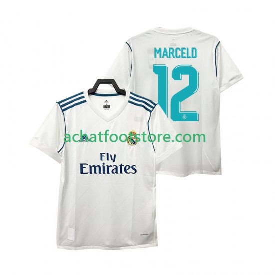 Maillot Real Madrid MARCELD 12 Rétro Domicile Tenue pour Homme 2017 2018 Manche Courte
