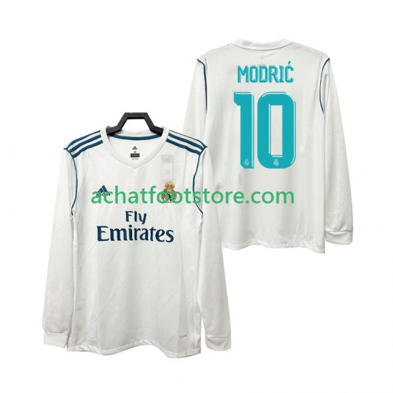 Maillot Real Madrid Modrić 10 Rétro Domicile Tenue pour Homme 2017 2018 Manche Longue