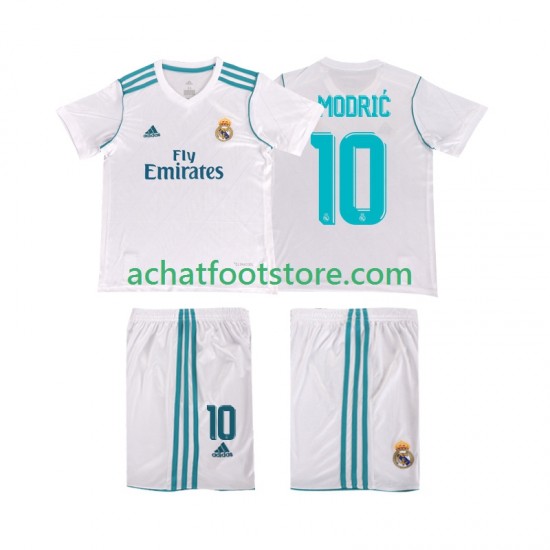 Maillot Real Madrid Modrić 10 Rétro Domicile Tenue pour Enfant 2017 2018 Manche Courte