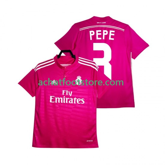 Maillot Real Madrid PEPE 3 Rétro Extérieur Tenue pour Homme 2014 2015 Manche Courte