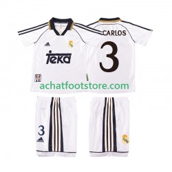 Maillot Real Madrid R CARLOS 3 Rétro Domicile Tenue pour Enfant 1988 2022 Manche Courte