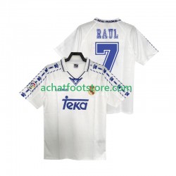 Maillot Real Madrid RAUL 7 Rétro Domicile Tenue pour Homme 1996 2004 Manche Courte