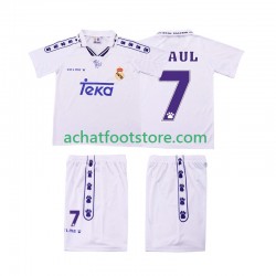 Maillot Real Madrid RAUL 7 Rétro Domicile Tenue pour Enfant 1994 1996 Manche Courte