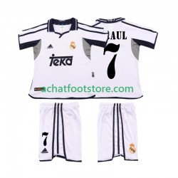 Maillot Real Madrid RAUL 7 Rétro Domicile Tenue pour Enfant 2011 2010 Manche Courte