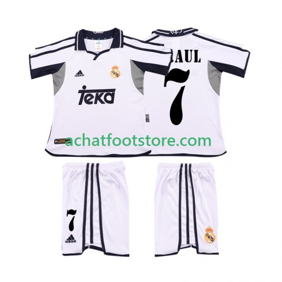 Maillot Real Madrid RAUL 7 Rétro Domicile Tenue pour Enfant 2011 2010 Manche Courte