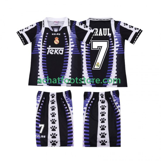 Maillot Real Madrid RAUL 7 Rétro 3ème Tenue pour Enfant 2004 1988 Manche Courte