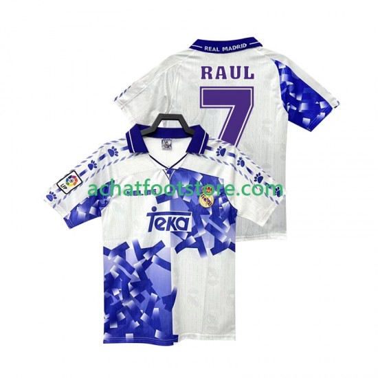 Maillot Real Madrid RAUL 7 Rétro 3ème Tenue pour Homme 1996 2004 Manche Courte