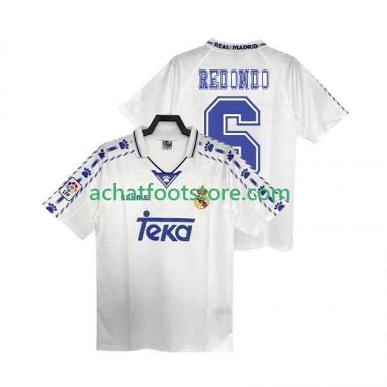 Maillot Real Madrid REDONDO 6 Rétro Domicile Tenue pour Homme 1996 2004 Manche Courte