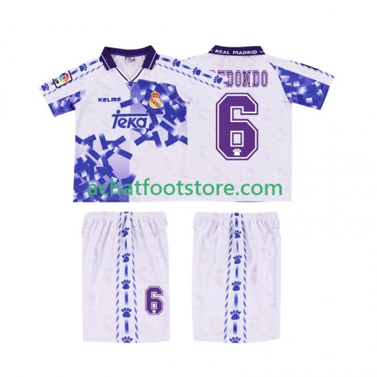 Maillot Real Madrid REDONDO 6 Rétro 3ème Tenue pour Enfant 1996 2004 Manche Courte
