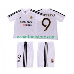 Maillot Real Madrid RONALDO 9 5 Rétro Domicile Tenue pour Enfant 2010 1999 Manche Courte