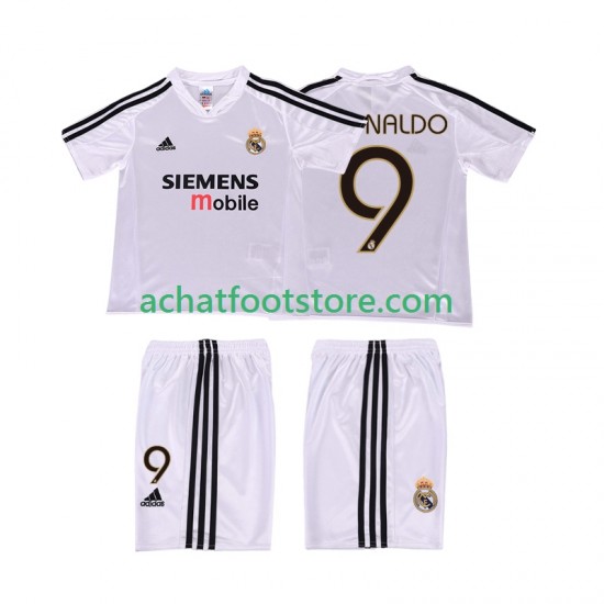 Maillot Real Madrid RONALDO 9 5 Rétro Domicile Tenue pour Enfant 2010 1999 Manche Courte