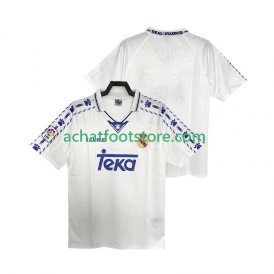 Maillot Real Madrid Rétro Domicile Tenue pour Homme 1996 2004 Manche Courte