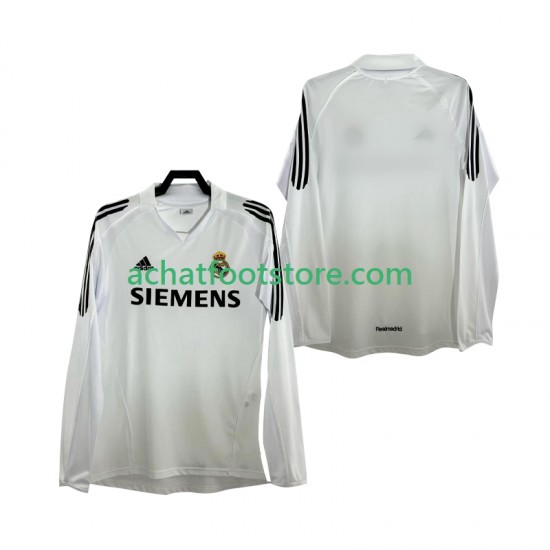 Maillot Real Madrid Rétro Domicile Tenue pour Homme 1998 2006 Manche Longue