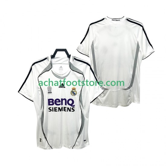 Maillot Real Madrid Rétro Domicile Tenue pour Homme 2006 2007 Manche Courte