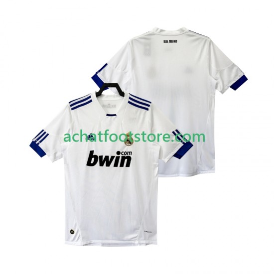 Maillot Real Madrid Rétro Domicile Tenue pour Homme 2010 2011 Manche Courte