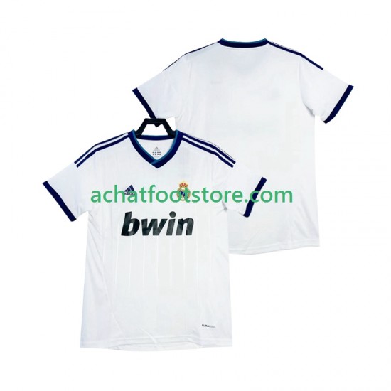 Maillot Real Madrid Rétro Domicile Tenue pour Homme 2012 2013 Manche Courte