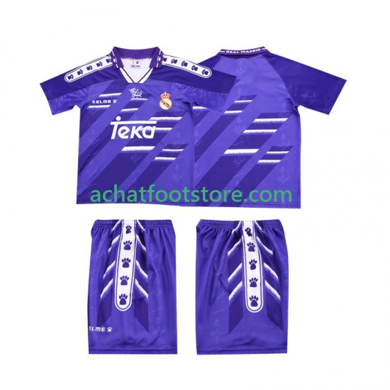 Maillot Real Madrid Rétro Extérieur Tenue pour Enfant 1994 1996 Manche Courte