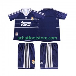 Maillot Real Madrid Rétro Extérieur Tenue pour Enfant 1988 2002 Manche Courte