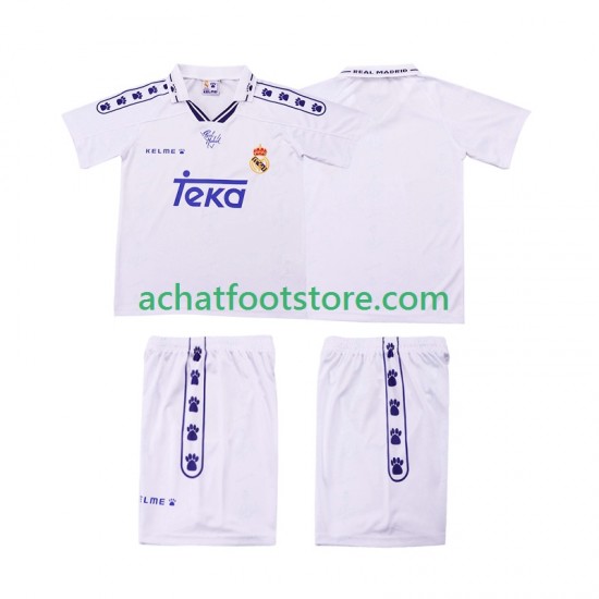 Maillot Real Madrid Rétro Domicile Tenue pour Enfant 1994 1996 Manche Courte
