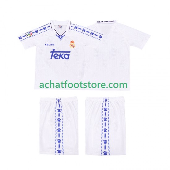 Maillot Real Madrid - Rétro Domicile Tenue pour Enfant 1996 2004 Manche Courte