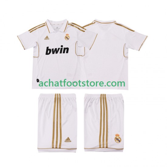 Maillot Real Madrid Rétro Domicile Tenue pour Enfant 2011 2012 Manche Courte