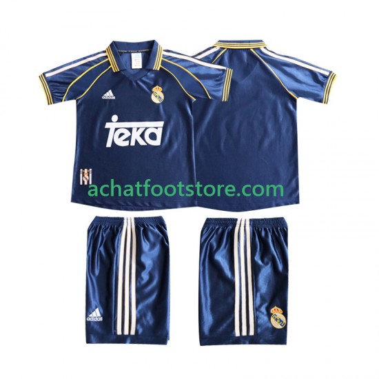 Maillot Real Madrid Rétro 3ème Tenue pour Enfant 1988 2002 Manche Courte